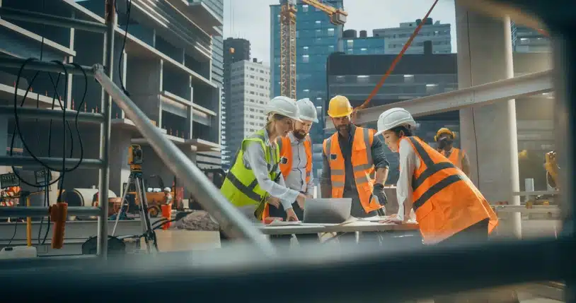 Workers gathered to discuss plans and build trust in the workplace.